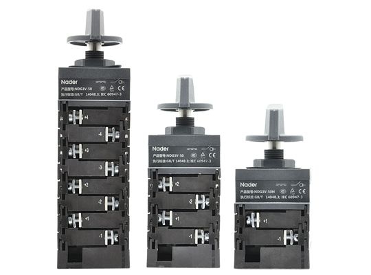 Кулачковый переключатель NDG3V-32. In=7,5..32A, Un=240..415V AC/600..1500V DC. Кол-во кулачков: 2..8