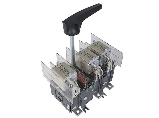 Выключатель нагрузки с предохранителями NDGR2 In=63..1250A. Un=400..690V AC. Кол-во полюсов: 3P / 4P. Кат. прим.: AC-23B (A). Установка: панель